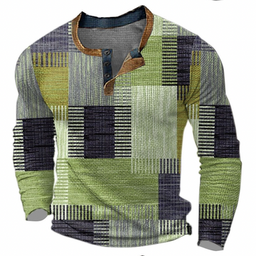 Maglione a Stampa Geometrica per Stile e Calore Uomo