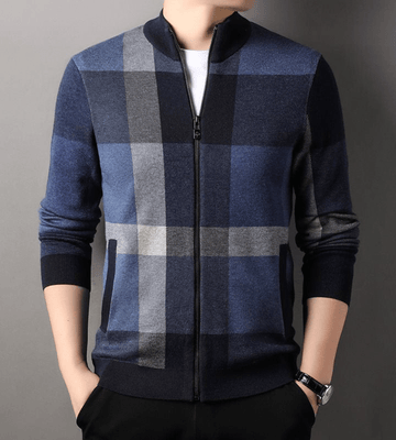 Maglione a Quadri Raffinato per Uomo