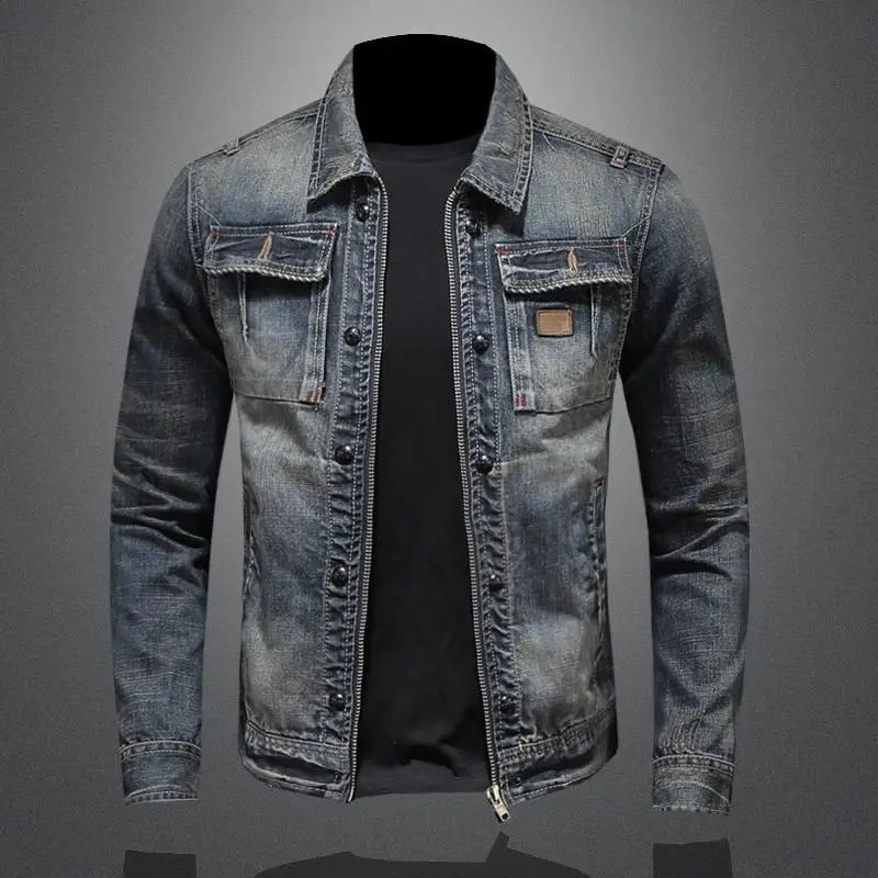 Giacca Vintage in Denim Premium per Uomo